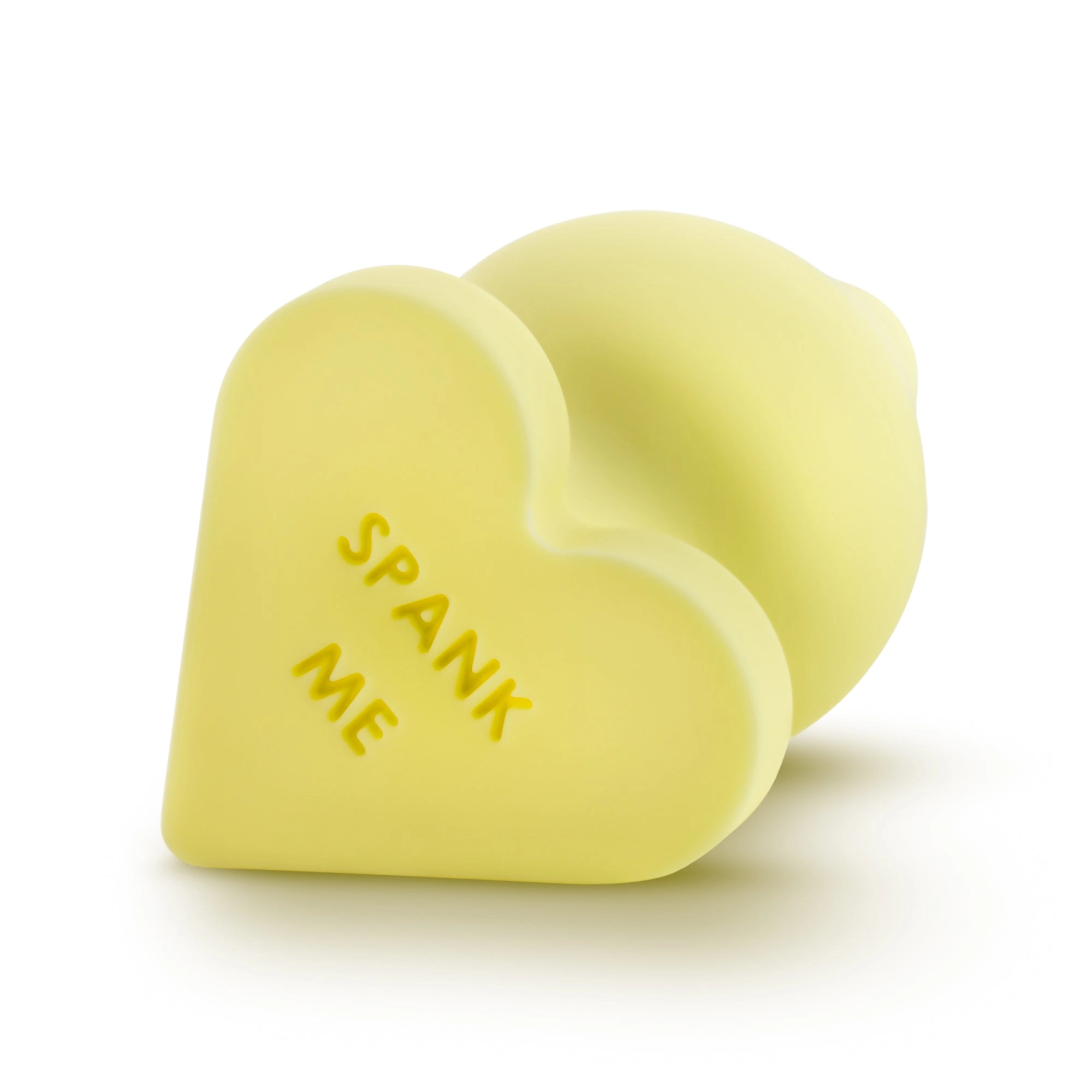 Naughty Candy Heart Buttplug Spank Me in Yellow