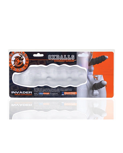 Oxballs Invader 6.5 inch Open-Ended Penis Sheath Black & Clear
