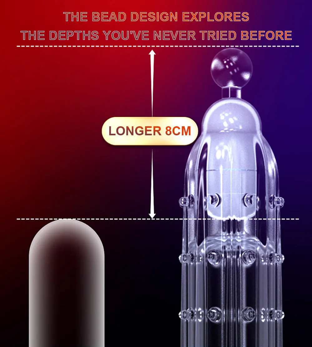 Penis Sleeve Extensions Condom Male Enlargement Delay Vibrators Clits Massager Cock Ring Vibrating Penis Cover