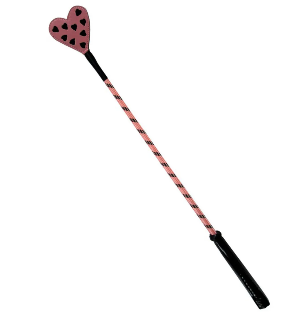 Pink and Black Heart-Shaped BDSM Crop