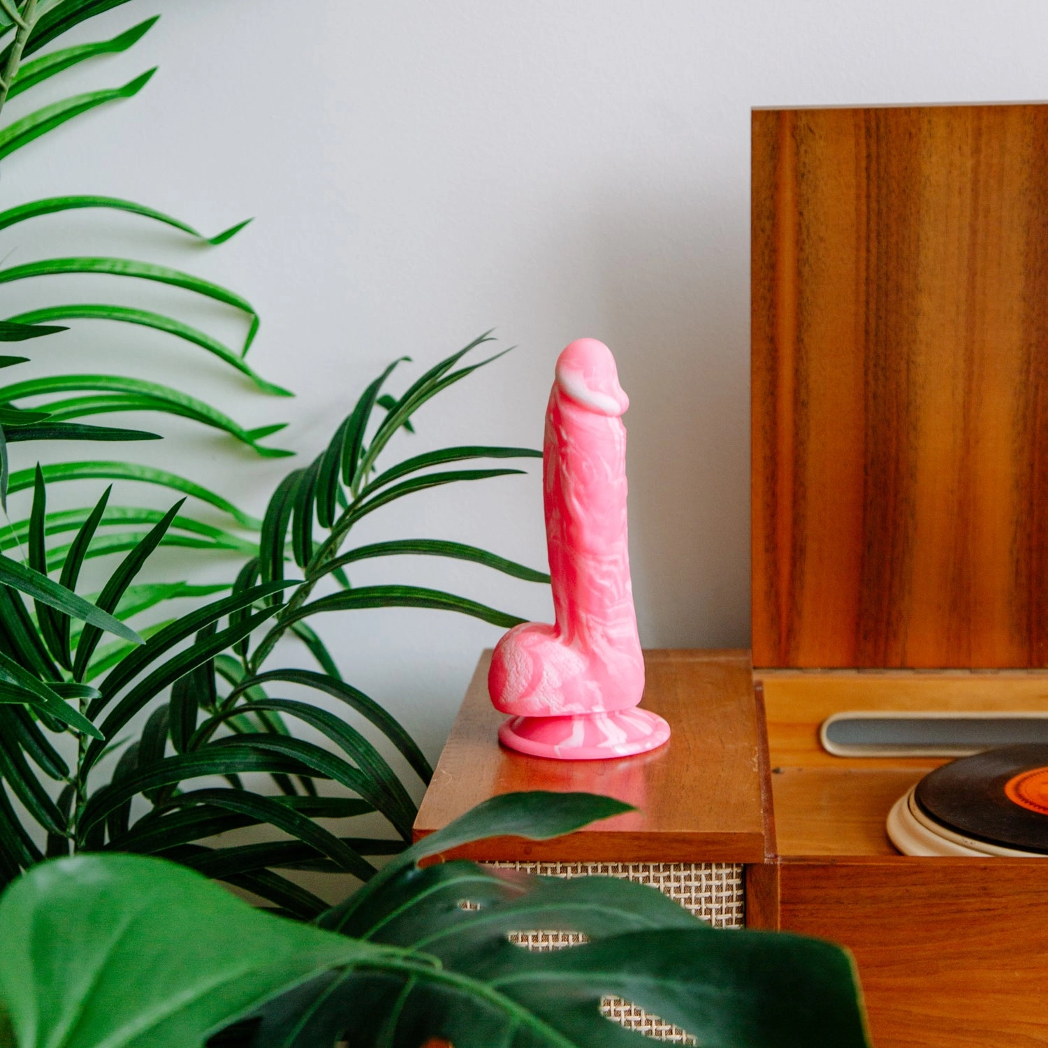 Pink Glow Silicone Dildo