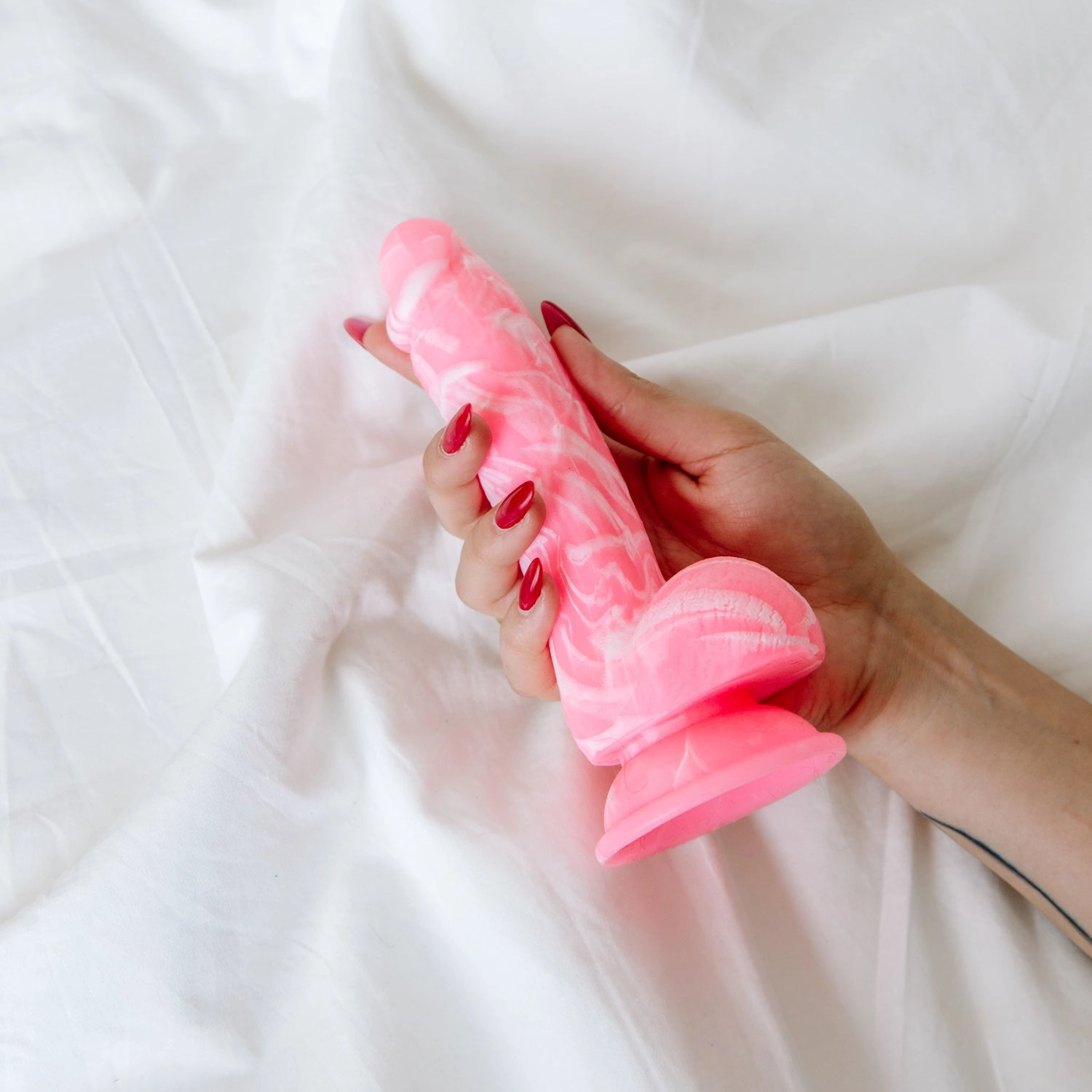 Pink Glow Silicone Dildo