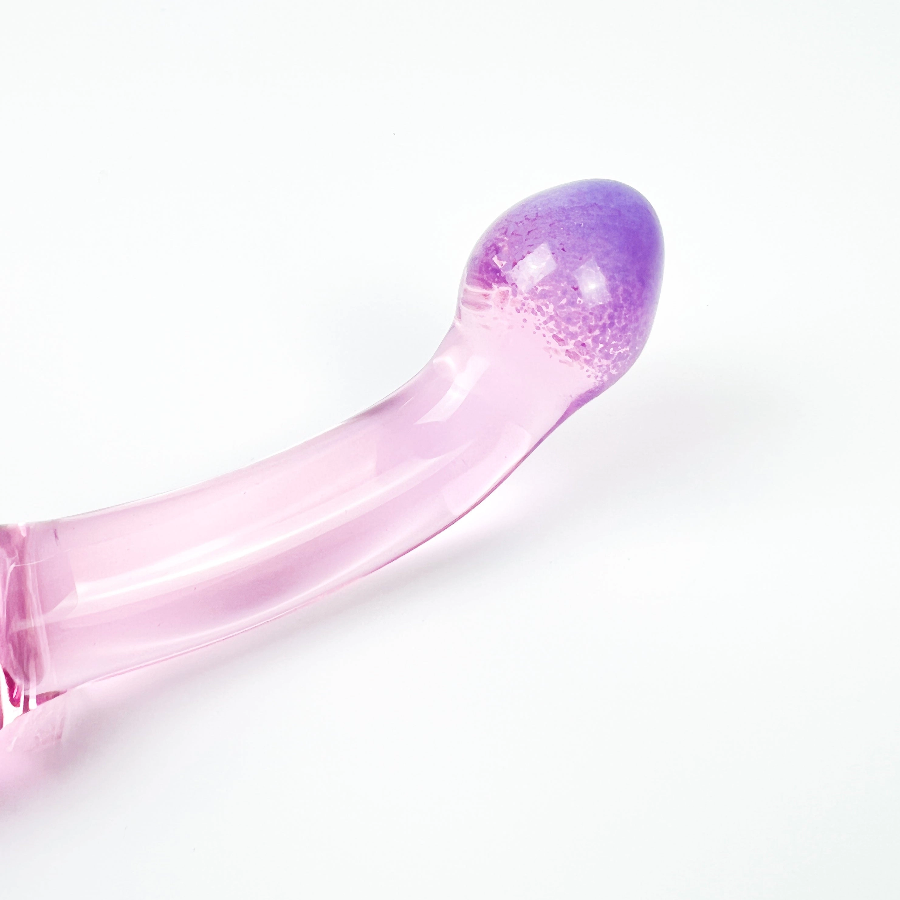 Purple Tipped Ribbed Dildo