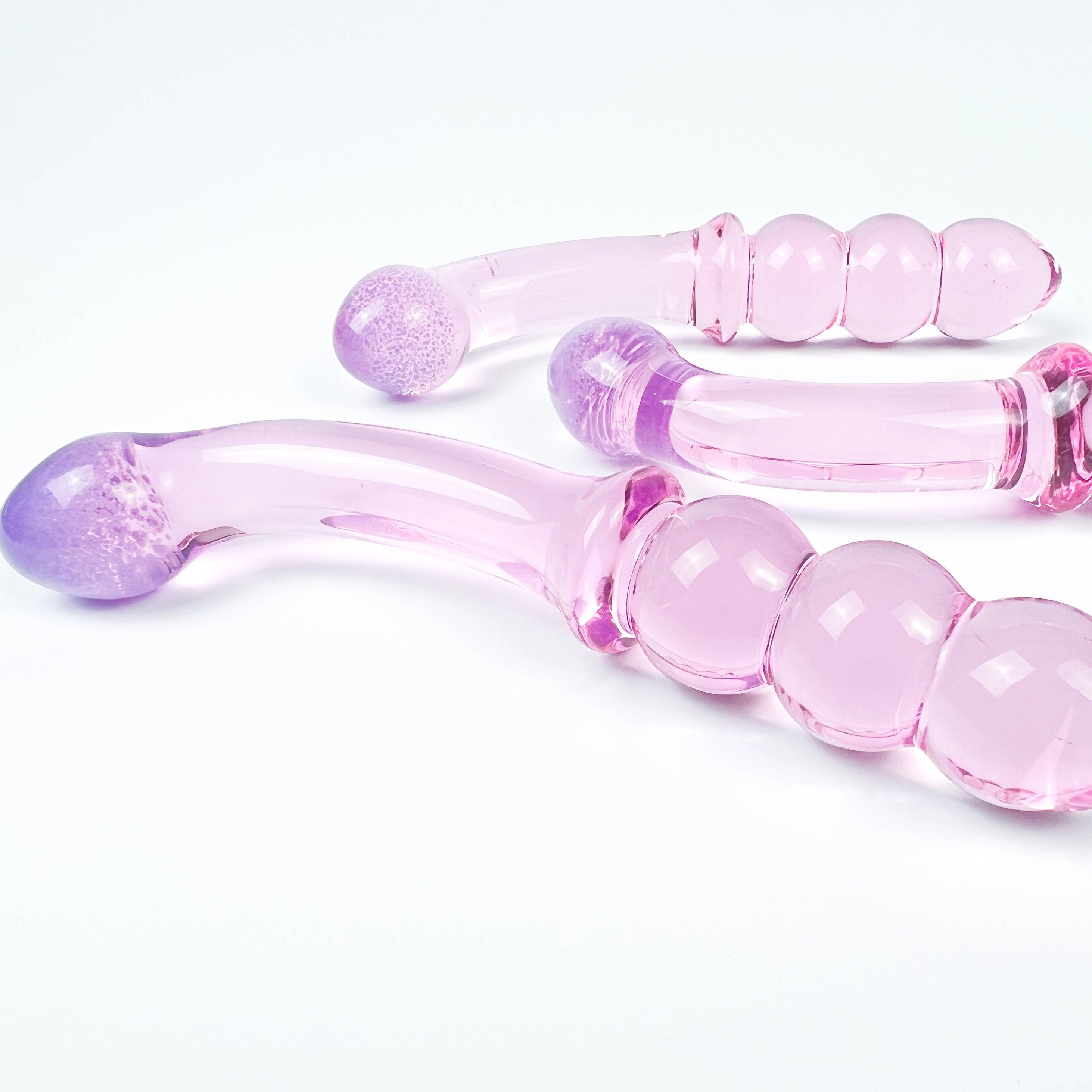 Purple Tipped Ribbed Dildo