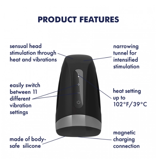 Satisfyer Men HEAT Vibrating & Heating Male Masturbator
