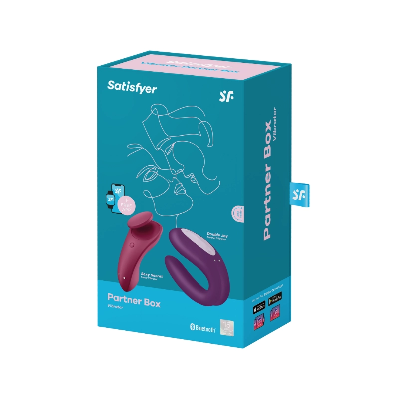 Satisfyer Partner Box 1 | Bluetooth App Controlled Double Joy Couples Vibrator & Sexy Secret Panty Vibrator