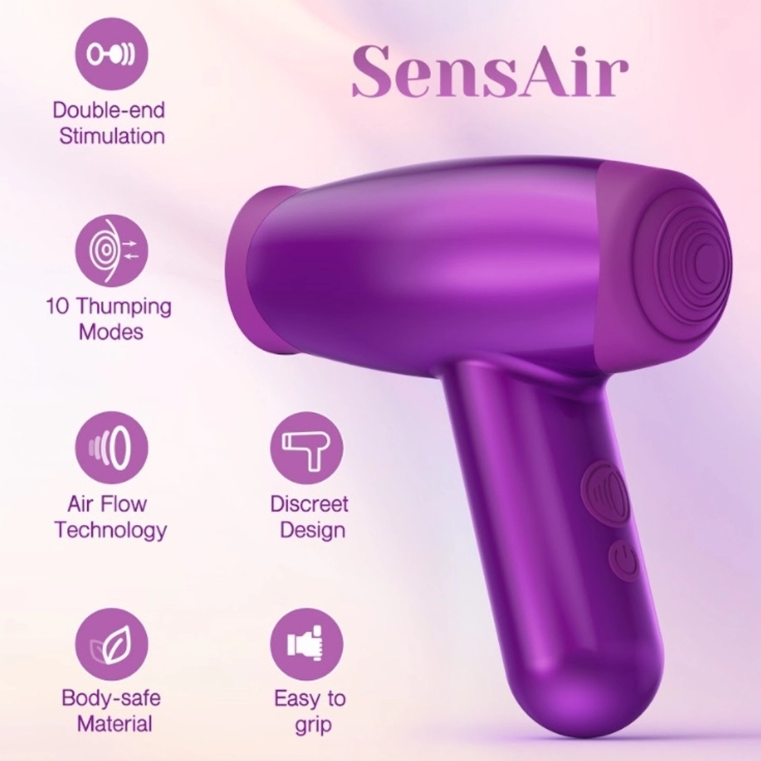 SensAir Clitoral Sucking & Thumping Vibrator