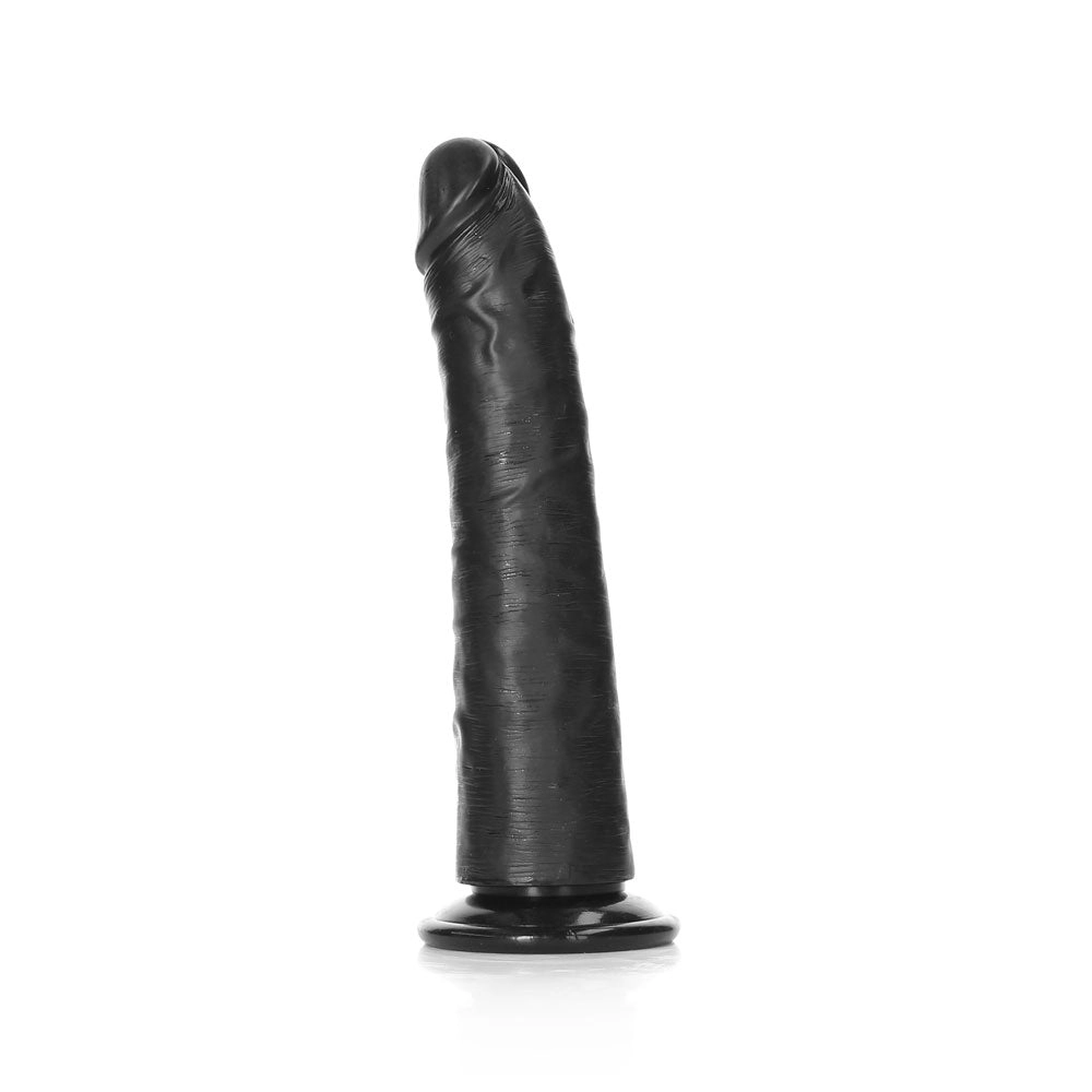 Shots Real Rock Realistic Slim Dildo 7 Inch - Black