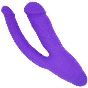 Silicone Vibrating Double Penetration Dildo