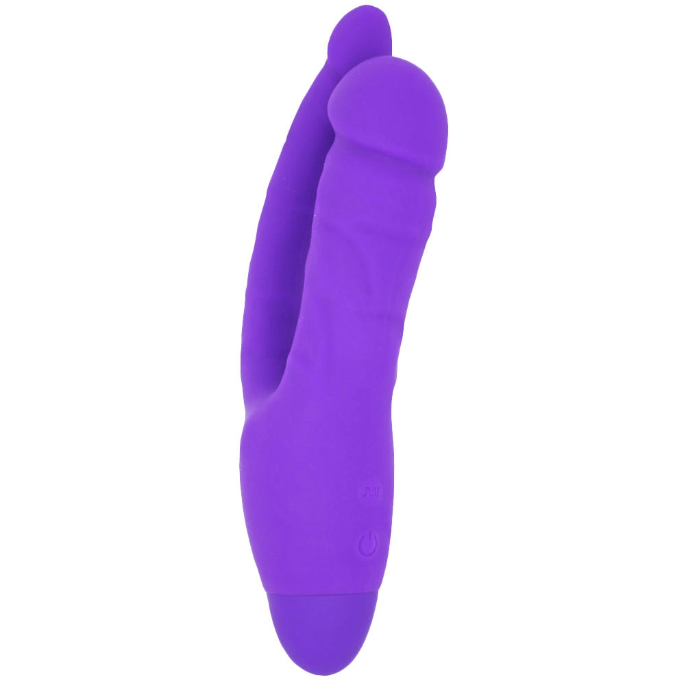 Silicone Vibrating Double Penetration Dildo