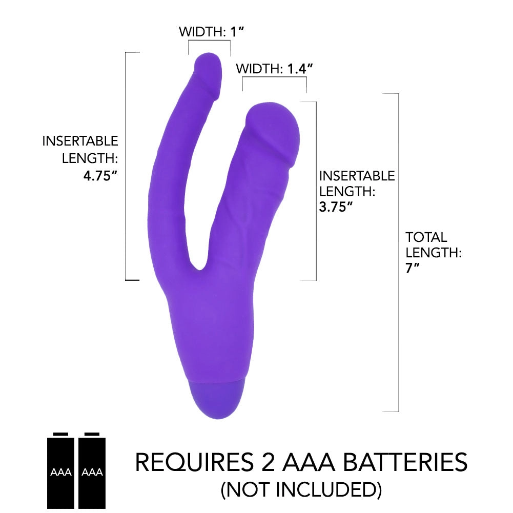 Silicone Vibrating Double Penetration Dildo