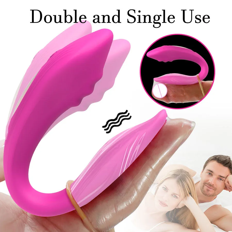 Silicone Wireless Vibrators for Couples Dildo G Spot Stimulator Double Vibrators Sex Toys for Women Masturbator