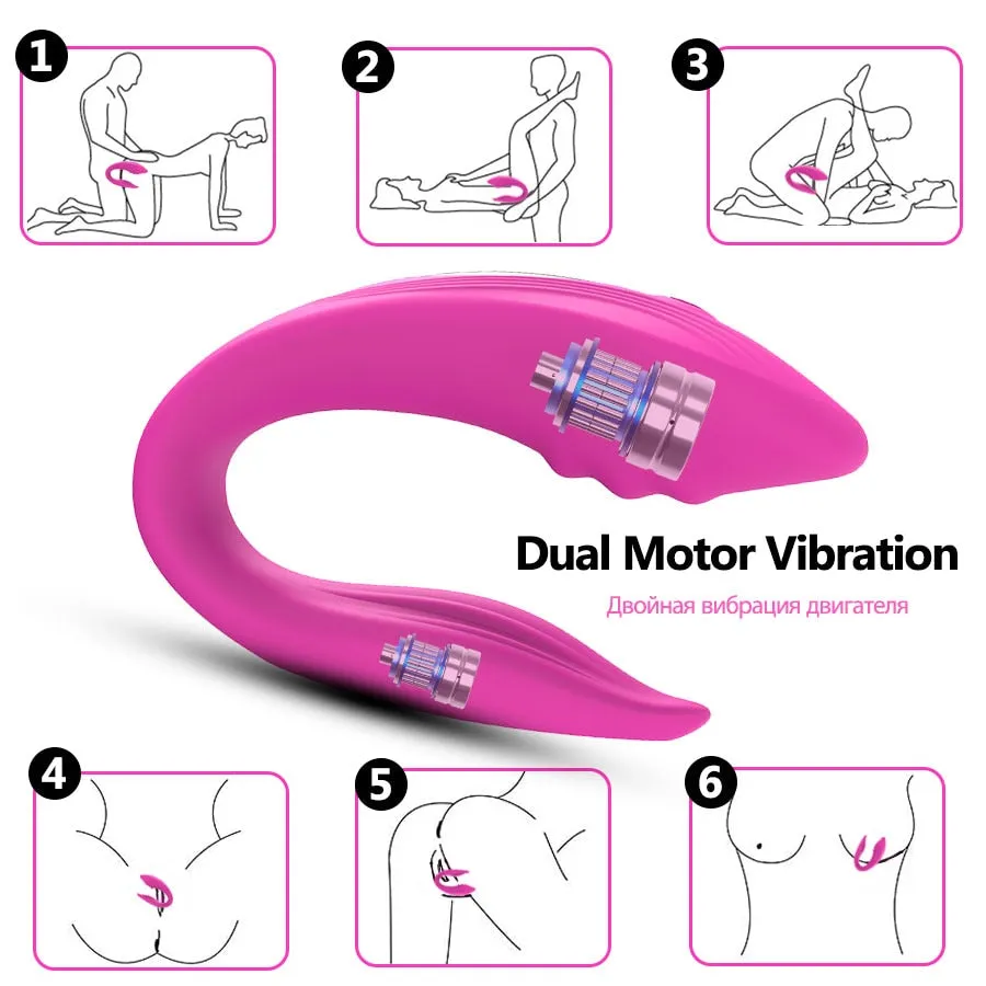 Silicone Wireless Vibrators for Couples Dildo G Spot Stimulator Double Vibrators Sex Toys for Women Masturbator