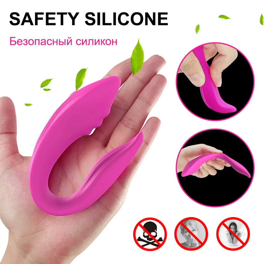 Silicone Wireless Vibrators for Couples Dildo G Spot Stimulator Double Vibrators Sex Toys for Women Masturbator