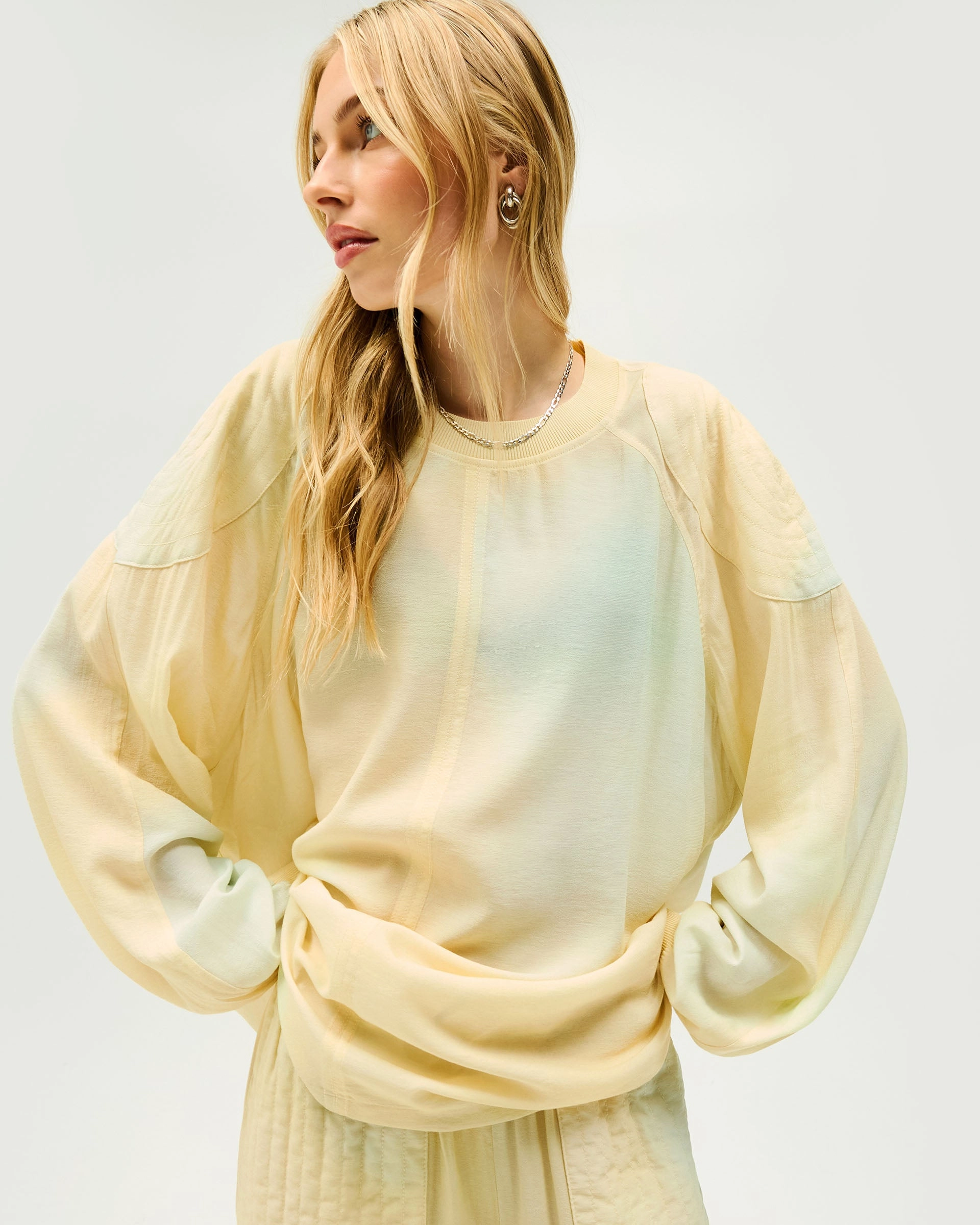 Storm Track Top - Storm Print Natural