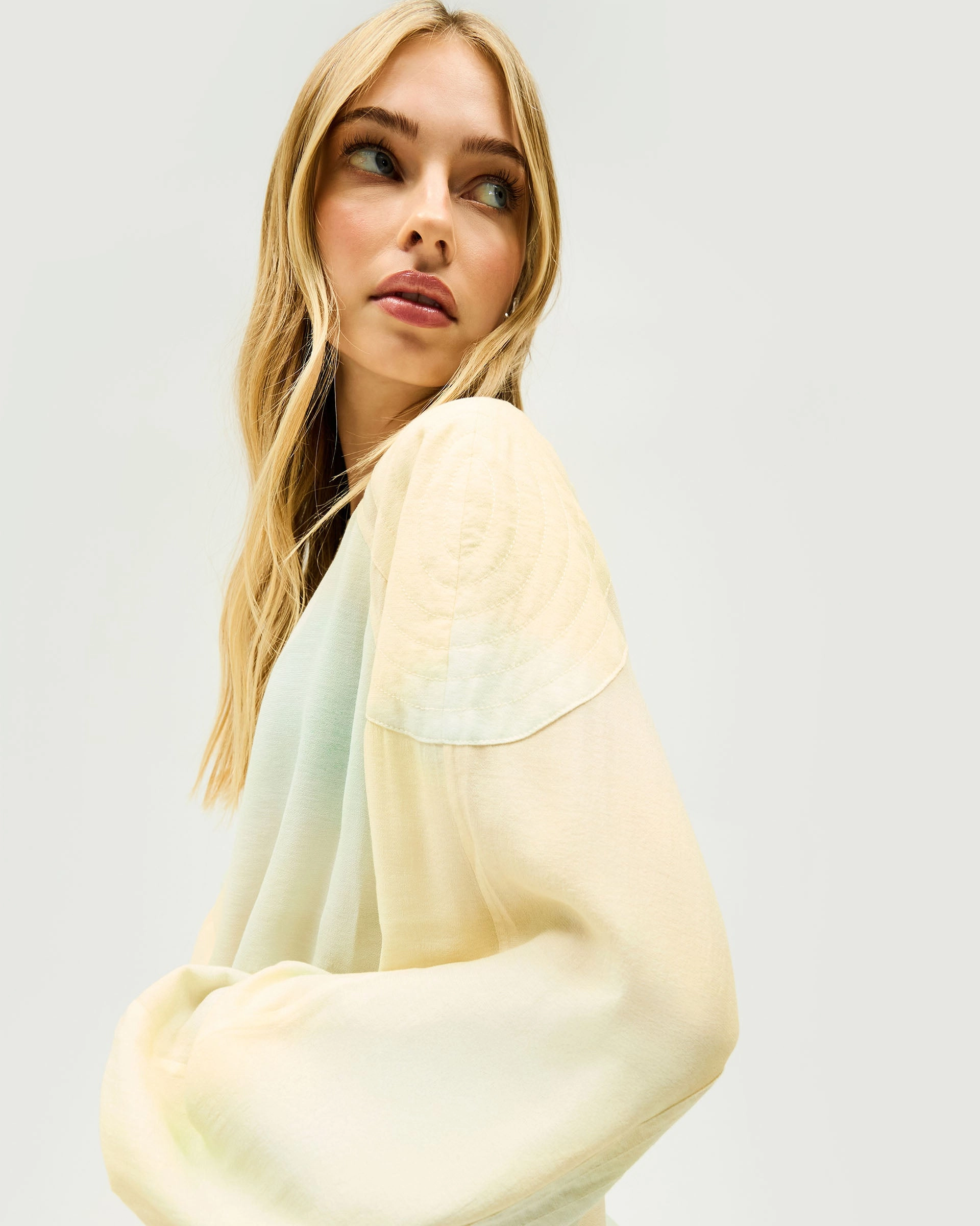 Storm Track Top - Storm Print Natural