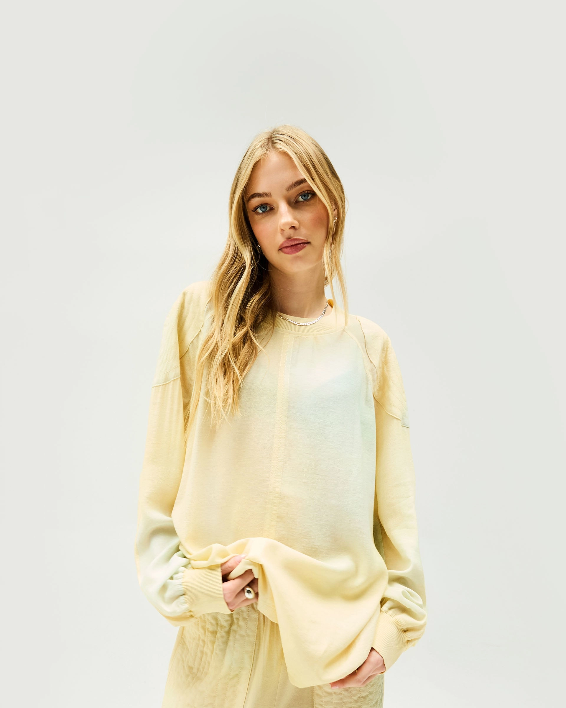 Storm Track Top - Storm Print Natural