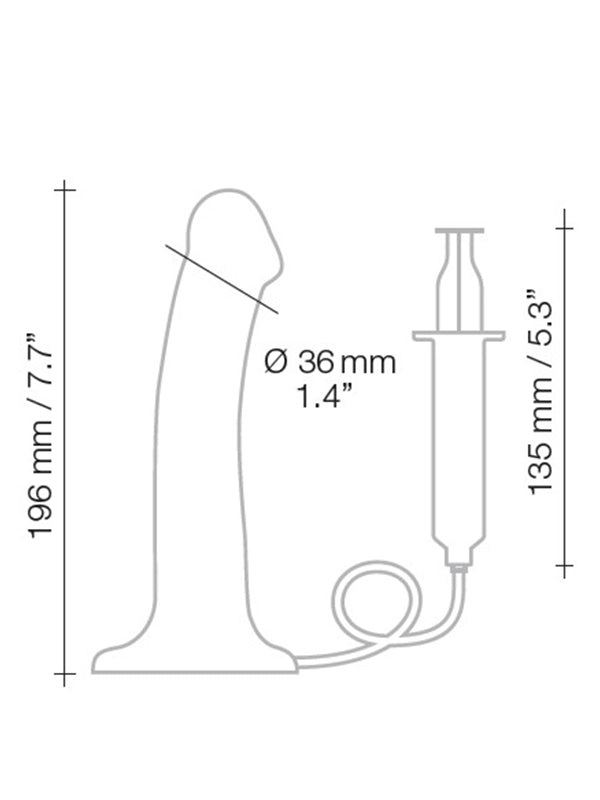 Strap On Me Cum Large Ejaculating Silicone Dildo 19.6 cm