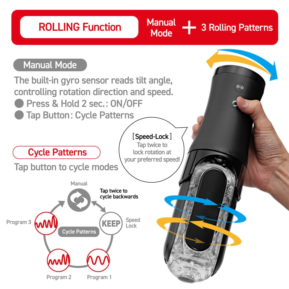 Tenga Flip Zero Electronic Vibrotation - Black