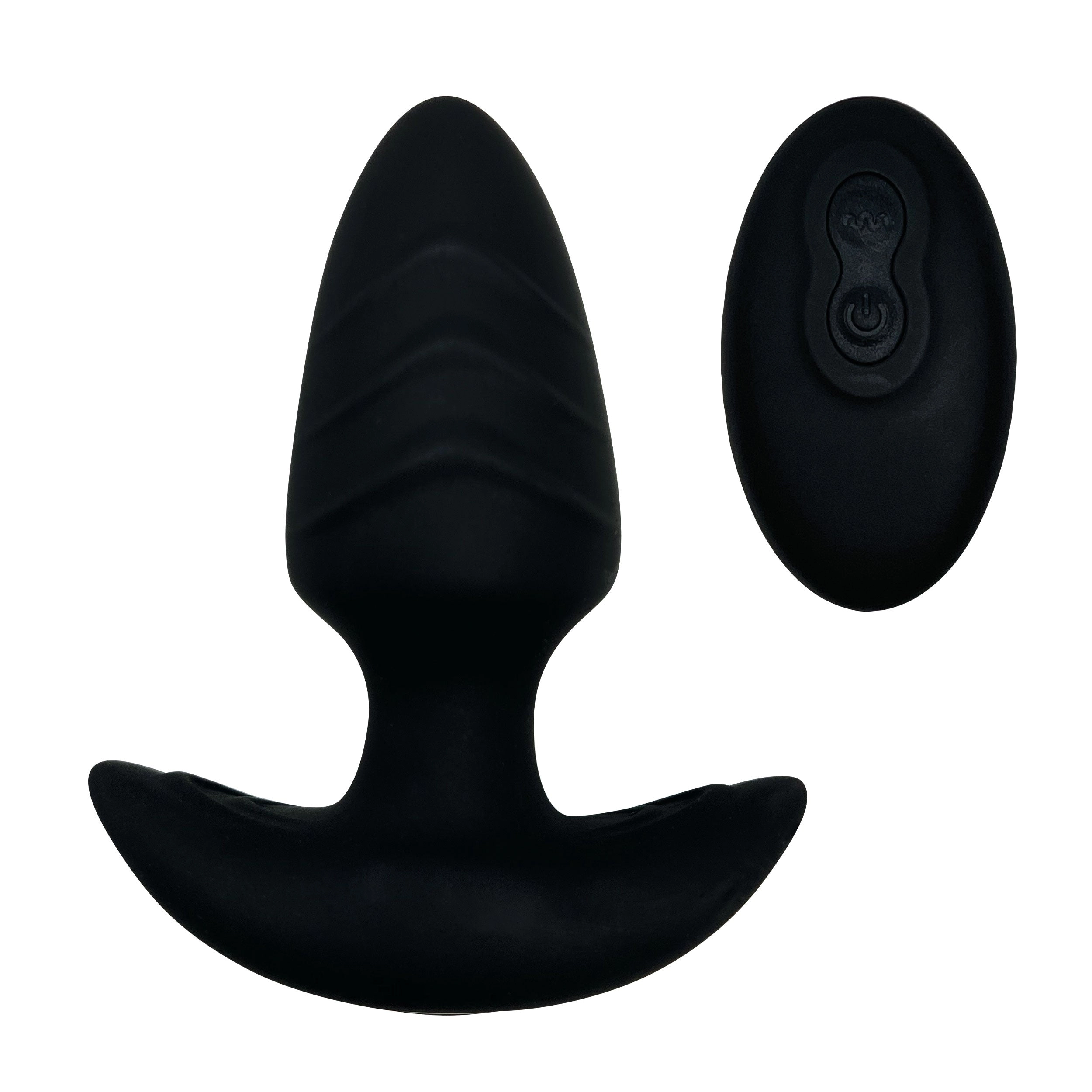 The Blacklist Pleasure Ribbed Twirling Vibration Anal Plug With Remote