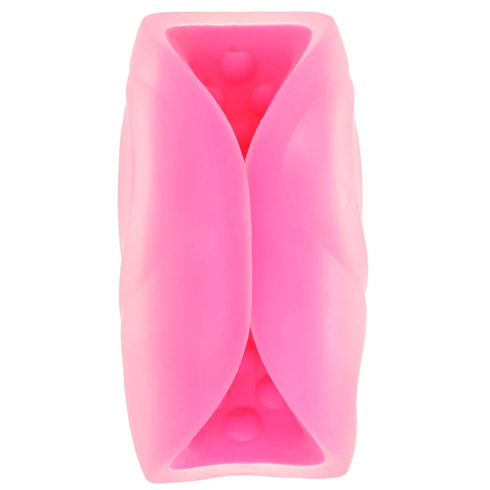 The Gripper Beaded Grip Open Sleeve Masturbator in Pink