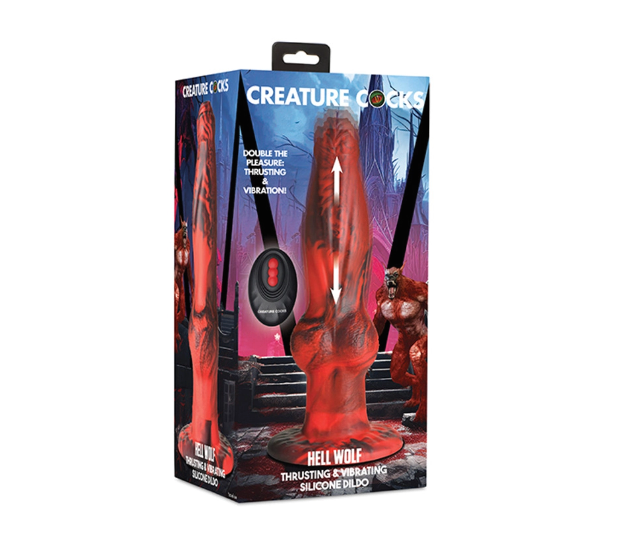 The Hell Wolf Silicone Thrusting Vibrating Dildo By Creature Cocks