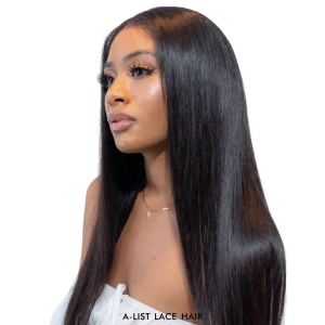 The NAOMI Silky Straight Glueless HD Lace Front Wig – Pre-Plucked Virgin Hair Wig