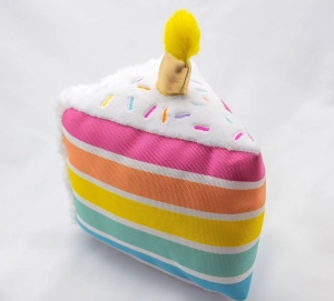 ThoozyPet Birthday Layer Cake Plush Dog Toy