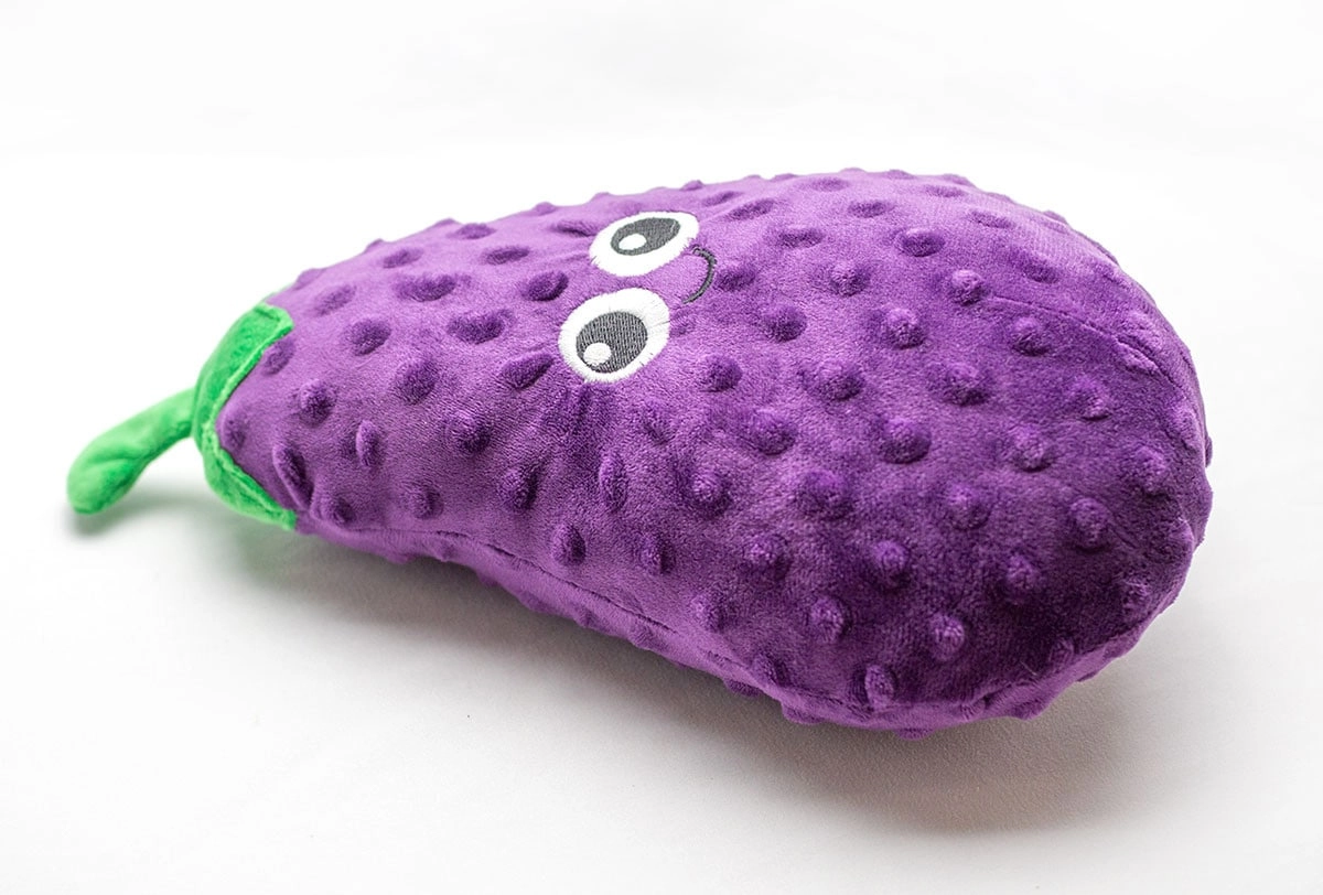 ThoozyPet Eggplant Plush Dog Toy