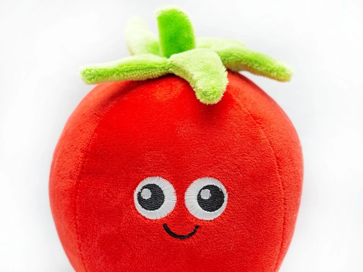 ThoozyPet Tomato Plush Dog Toy