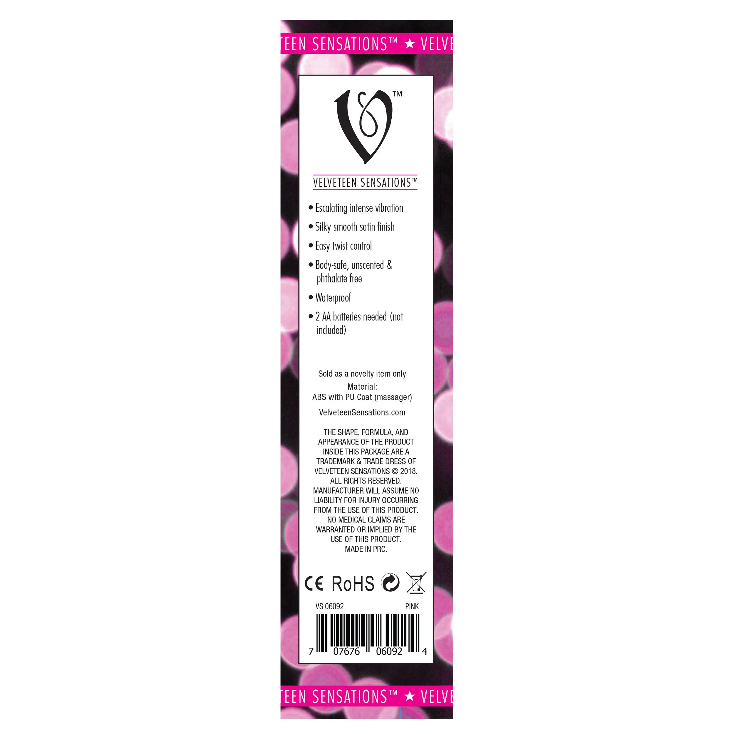 Velveteen Sensations Ecstasy - Pink