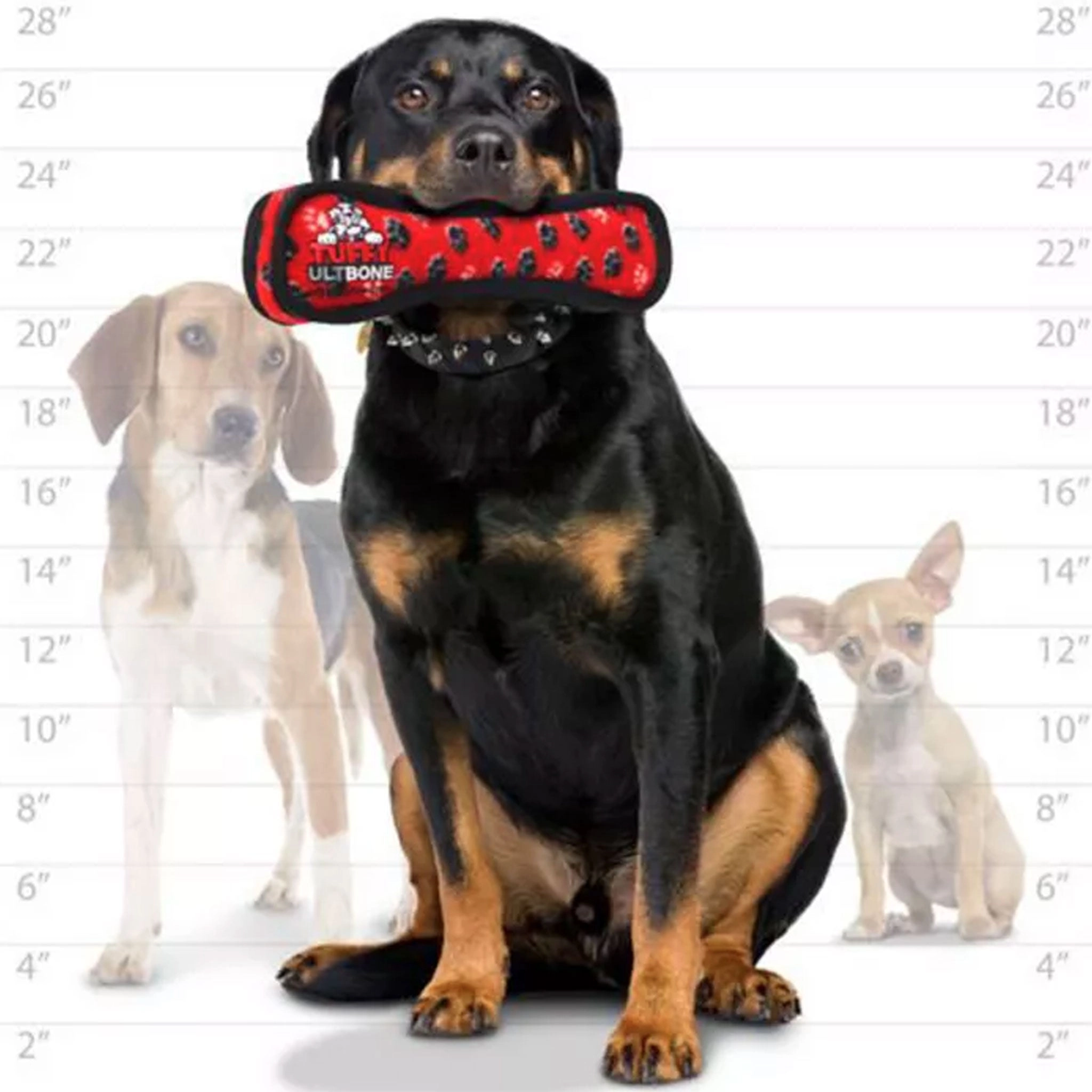 VIP Products Tuffy Ultimate Bone Red Dog Toys