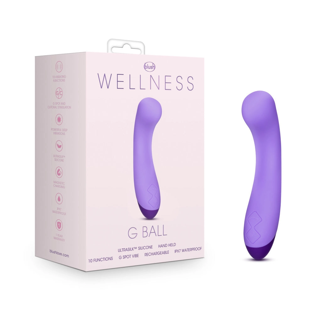 Wellness By Blush™ | G Ball G-Spot Purple UltraSilk® Vibrator - Made with Puria™ Silicone