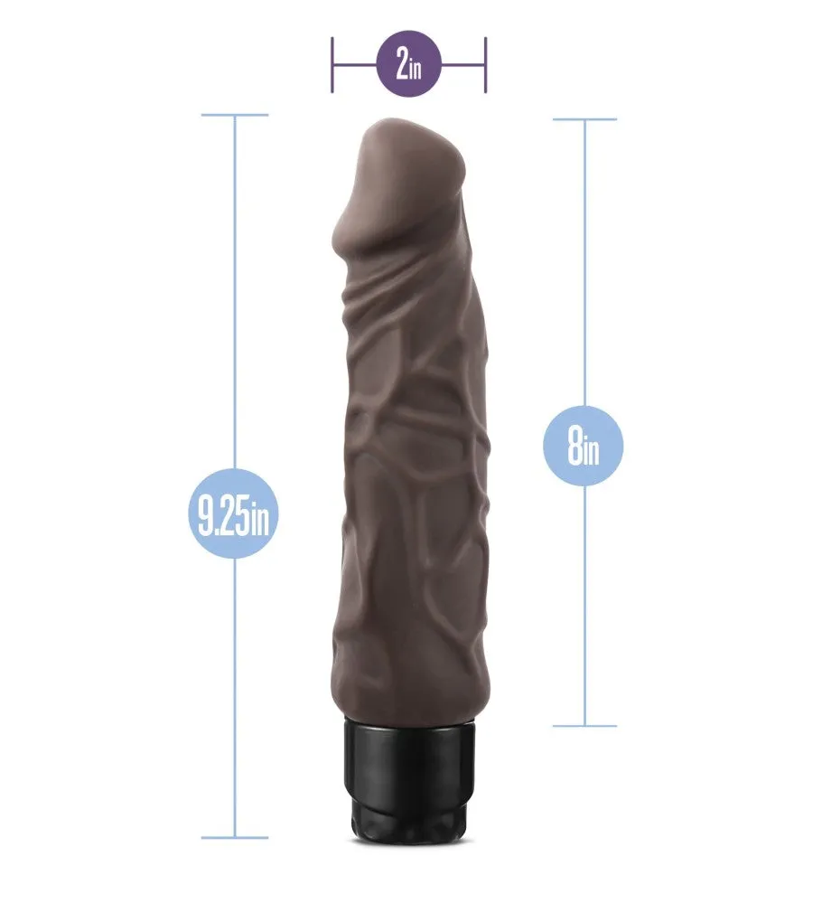 X5 Plus By Blush® | Realistic Brown 9.25-Inch Long Vibrating Dildo