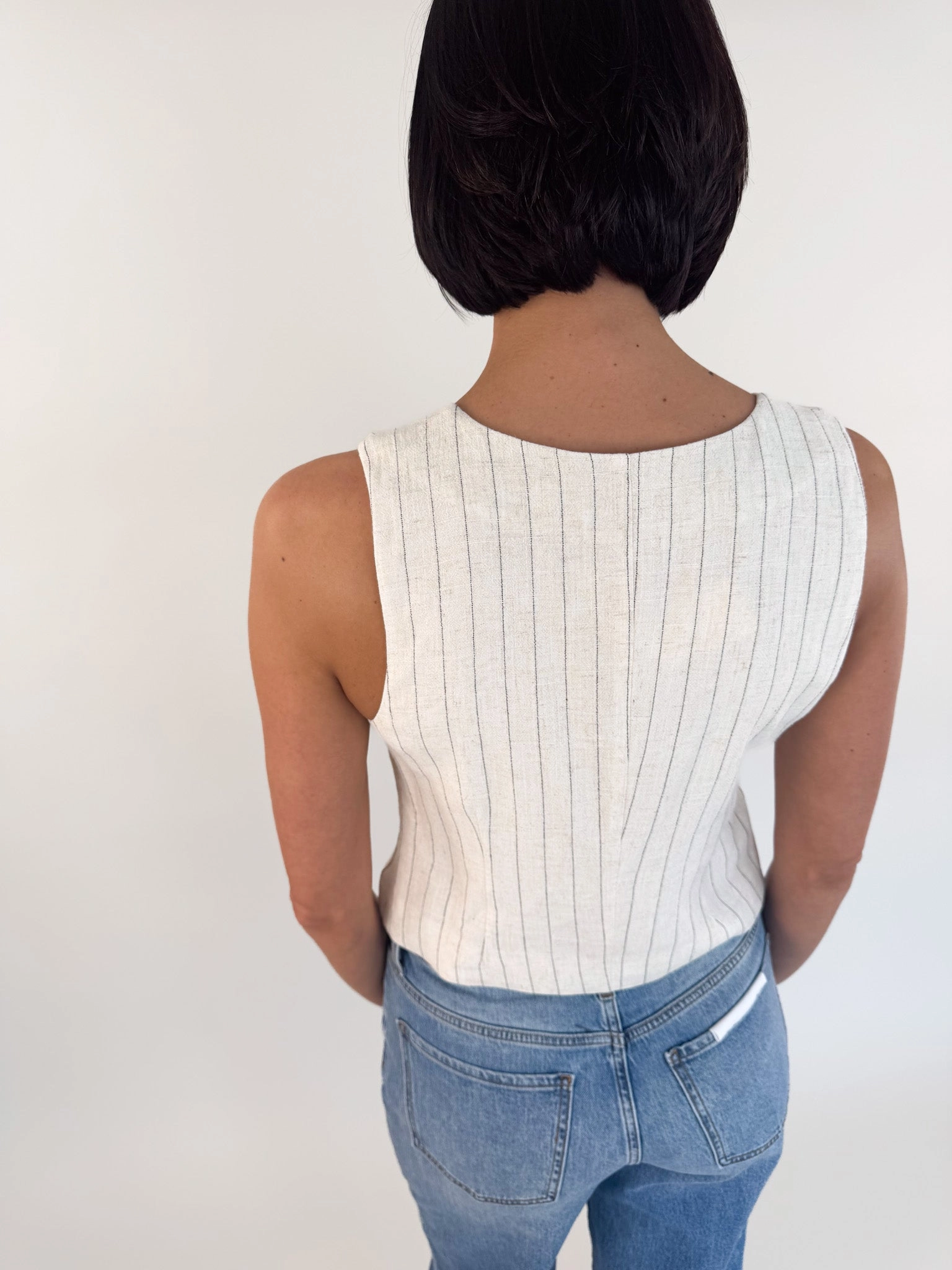 [Z SUPPLY] Belfort Flax Pinstripe Vest