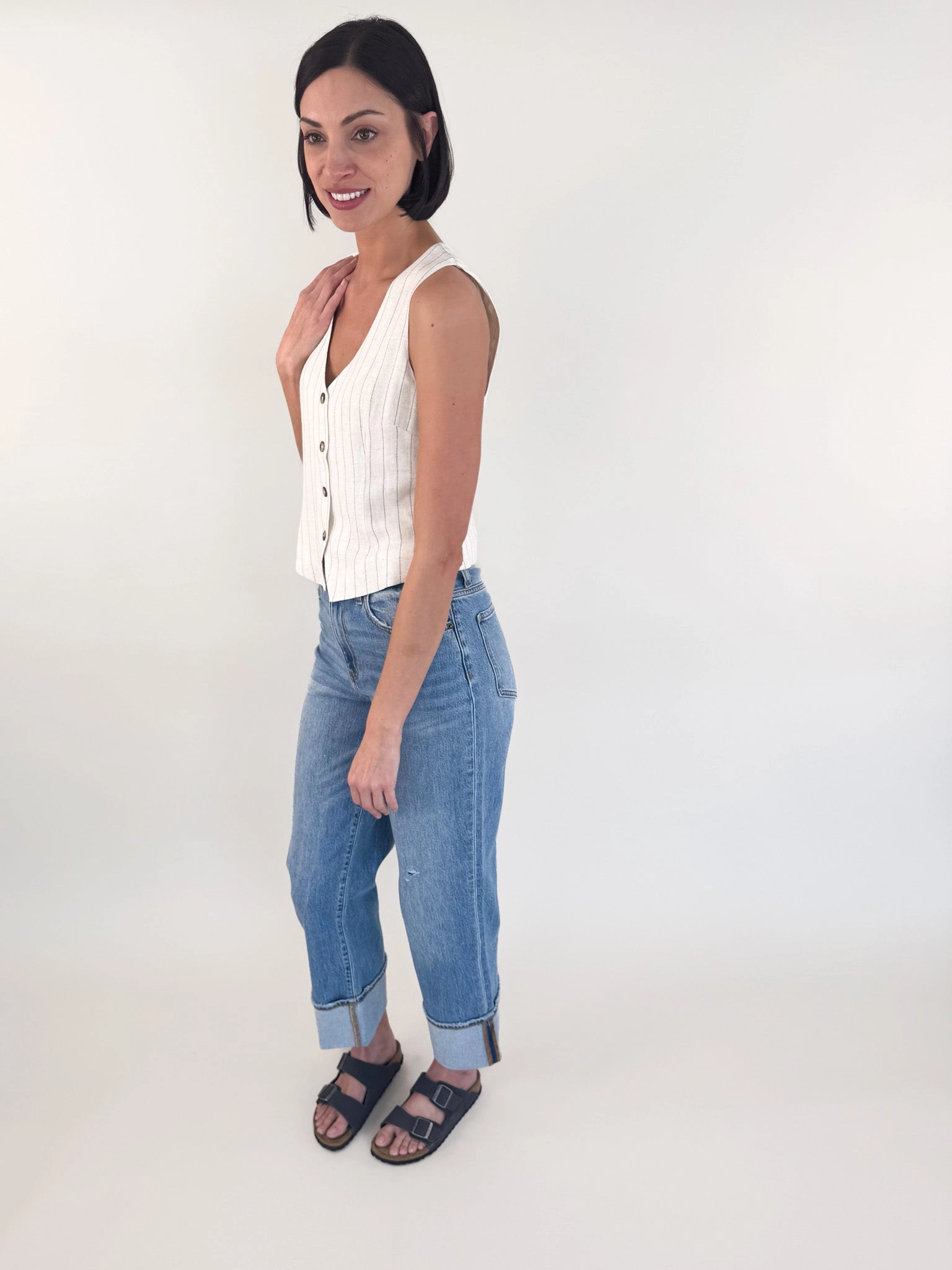 [Z SUPPLY] Belfort Flax Pinstripe Vest