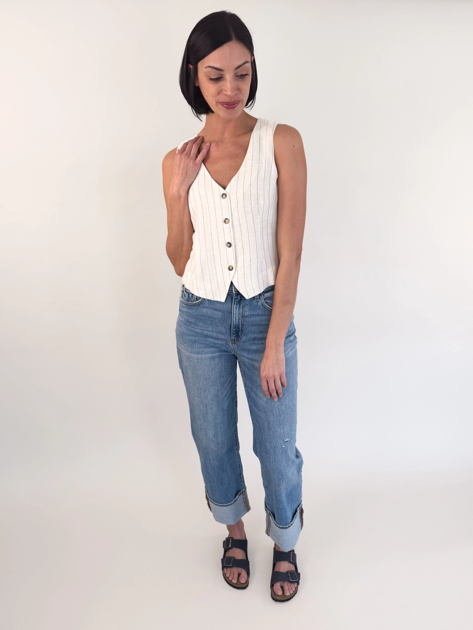 [Z SUPPLY] Belfort Flax Pinstripe Vest
