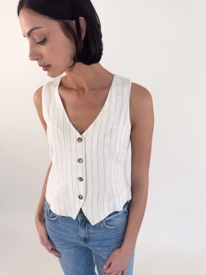 [Z SUPPLY] Belfort Flax Pinstripe Vest
